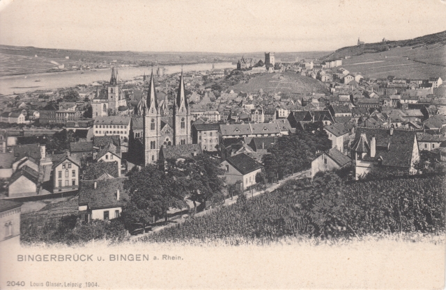 Bib Blick ueber Stromberger Str u Bingen 1904 Bib Blick ueber Stromberger Str u Bingen 1904