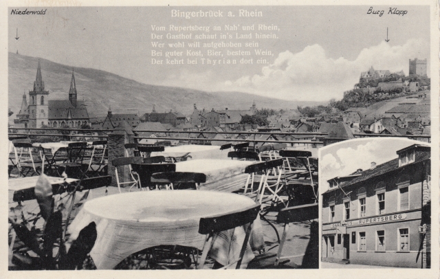 Bib Gasthaus Rupertsberg Terrasse 1940 Bib Gasthaus Rupertsberg Terrasse 1940