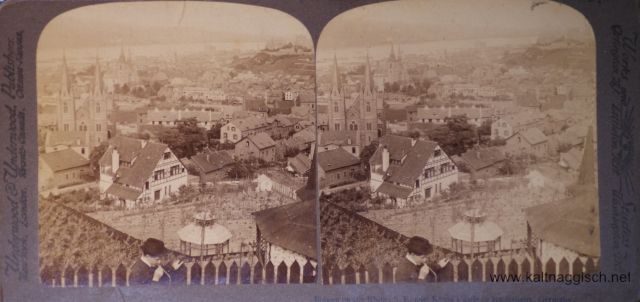 Bib Stereokarte Anwesen Schaefer u Kirche um 1903 Bib Stereokarte Anwesen Schaefer u Kirche um 1903