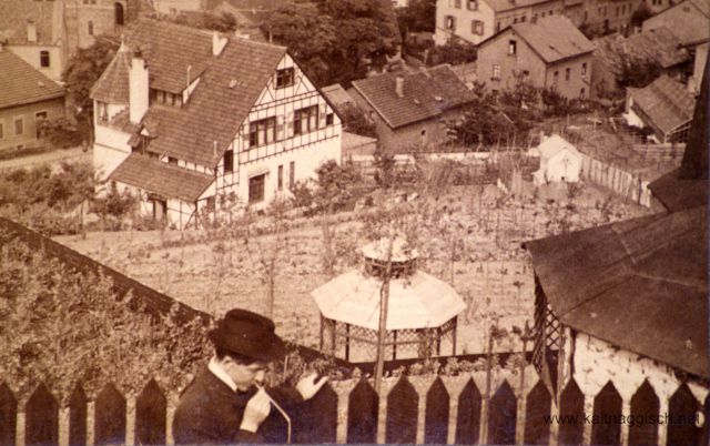 Bib Stereokarte Anwesen Schaefer u Kirche um 1903 Teil Bib Stereokarte Anwesen Schaefer u Kirche um 1903 Teil