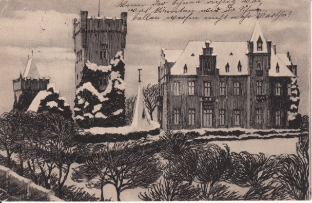 Bin Burg Klopp im Schnee 1910
