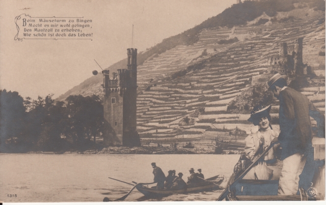 Maust Paar im Boot Fotomontage