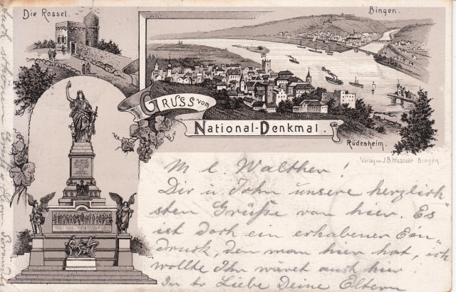 Rued Germania Litho postal gel 1900 Rued Germania Litho postal gel 1900