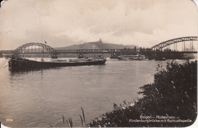 Rued Hindenburgbruecke m Rochuskap gel 1930 Rued Hindenburgbruecke m Rochuskap gel 1930