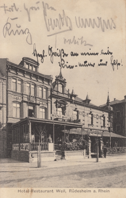 Rued Hotel Restaurant Weil 1917 post gelaufen Rued Hotel Restaurant Weil 1917 post gelaufen