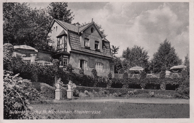 Waldgaststaette Maerchenhain Rheinterasse 1941