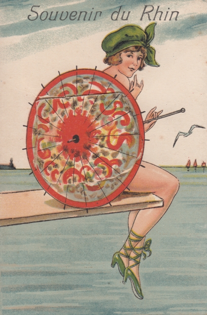 Leporello Frau Sonnenschirm 1921