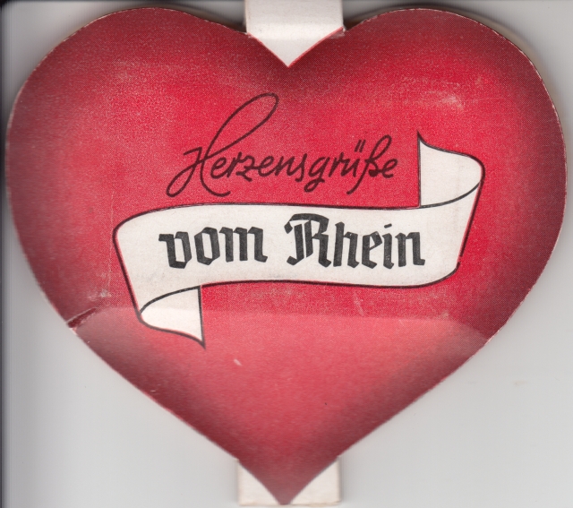 Leporello Herzform Herzensgruese v Rhein