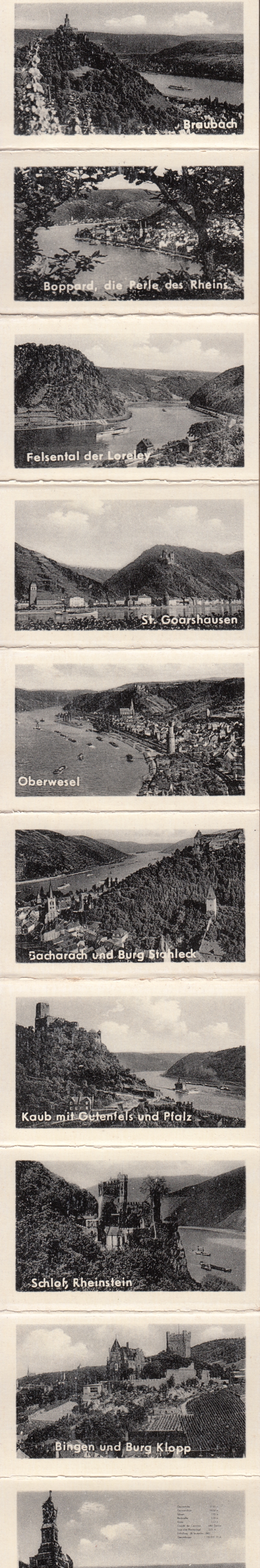 Leporello Rhein Herz ausgeklappte Bilder