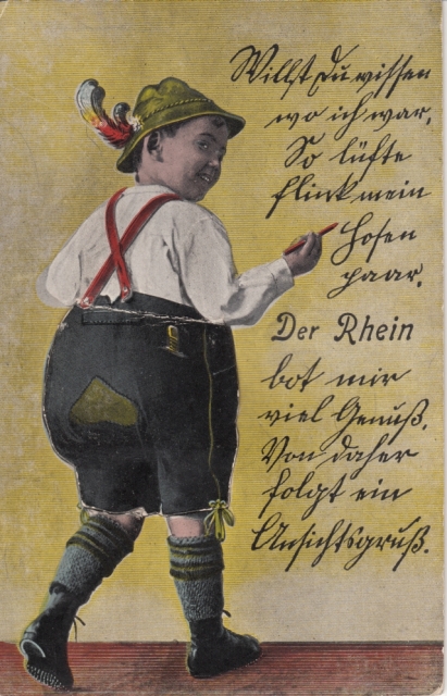 Leporello Rhein Junge m Lederhose malt _vermutl 20er J1
