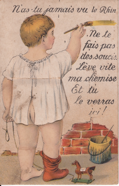Leporello Rhein Kind malt gel 1922