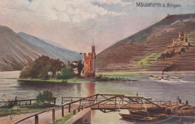 Maust Kuenstlerkarte Alter unbek bunt