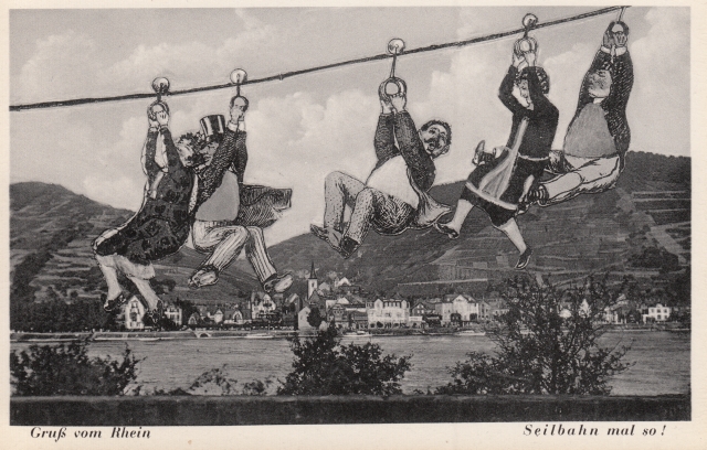 Rheingruesse sw Seilbahn Menschen Rheingruesse sw Seilbahn Menschen
