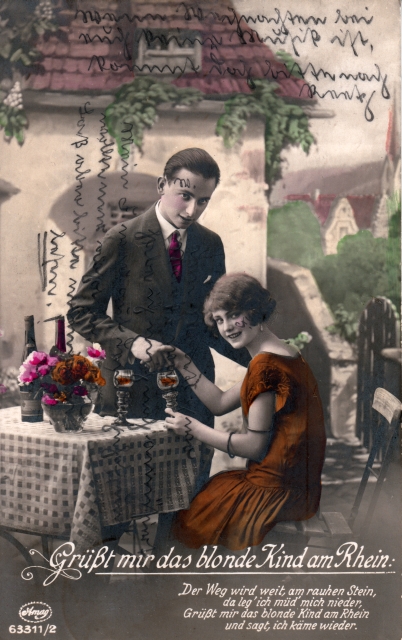Rheingruss Gruess mir das blonde Kind v Rhein 1926