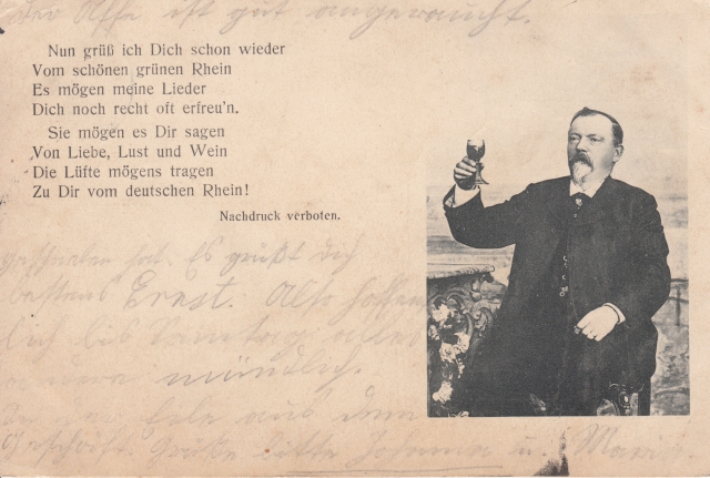 Rheingruss Nun gruesse ich Dich Rhein 1910 Rheingruss Nun gruesse ich Dich Rhein 1910