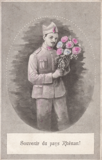 Rheingruss Soldat Souvenir du pays Rhénan 1919 Rheingruss Soldat Souvenir du pays Rhénan 1919