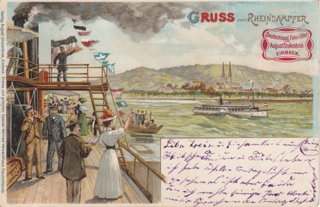 Rheingruss Werbekarte Fahrraeder 1905 Rheingruss Werbekarte Fahrraeder 1905
