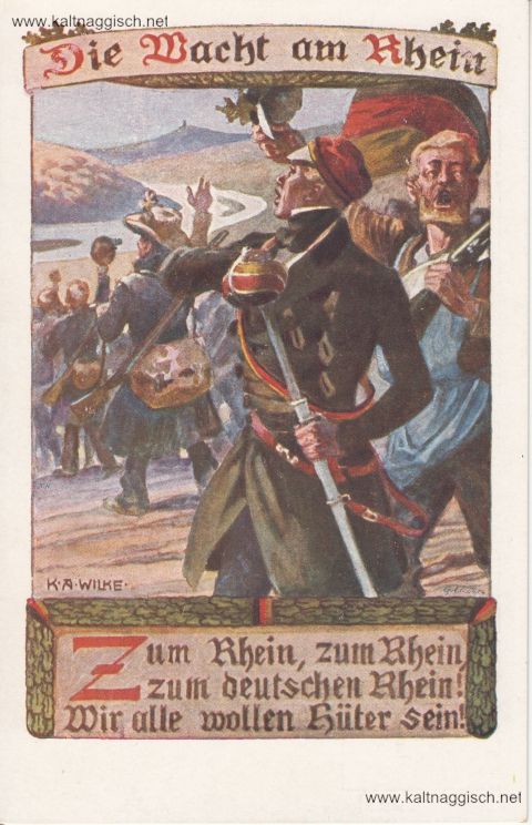 Wacht am Rhein Kuenstlerkarte K_A_Wilke Wacht am Rhein Kuenstlerkarte K_A_Wilke