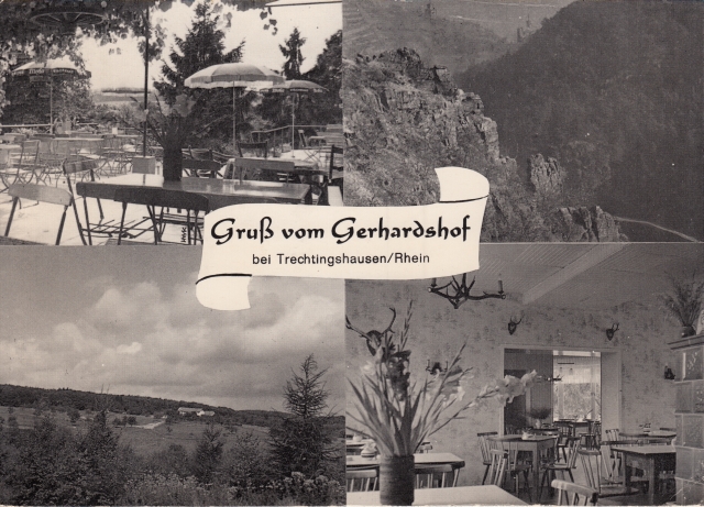 Waldgaststaette Gerhardshf 4Bild Karte sw Waldgaststaette Gerhardshf 4Bild Karte sw