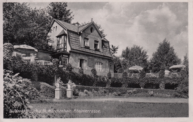 Waldgaststaette Maerchenhain Rheinterasse 1941 Waldgaststaette Maerchenhain Rheinterasse 1941