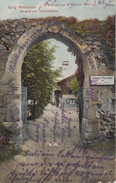 Waldgaststaette Schweizerhaus Eingang 1908 Waldgaststaette Schweizerhaus Eingang 1908